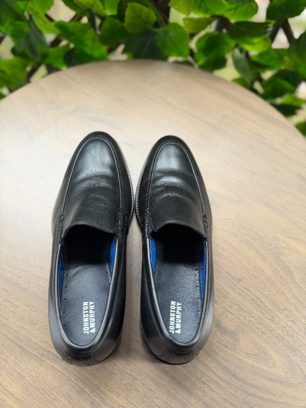 Johnston & Murphy Men's Black Leather Penny Loafers Slip On Dress Shoes Size 8M